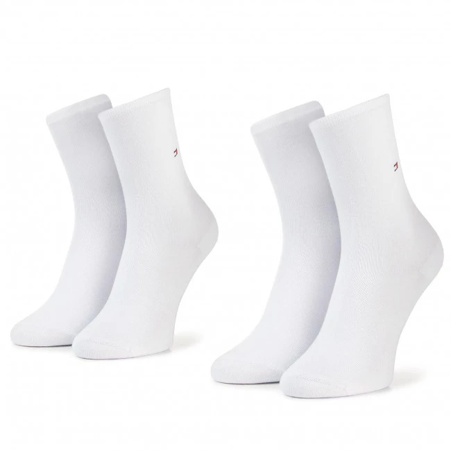 Accessoires Lot De 2 Paires De Chaussettes Hautes Femme Tommy Hilfiger - 371221 White 300 Blanc 3 Accessoires Lot De 2 Paires De Chaussettes Hautes Femme Tommy Hilfiger - 371221 White 300 Blanc