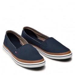 Femme Tennis TOMMY HILFIGER - Kesha 7D FW0FW01656 Midnight 403 Bleu Marine -Tommy Hilfiger Soldes 0000199083181 07 mf 1