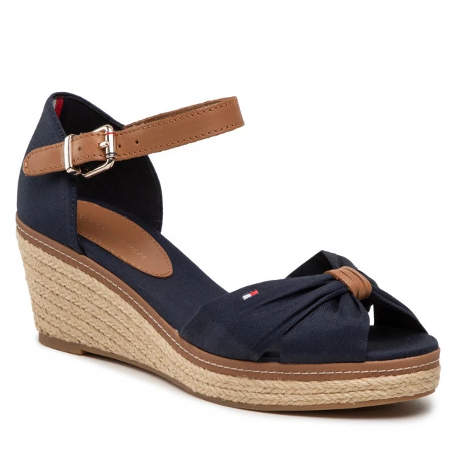 Femme Espadrilles TOMMY HILFIGER - Iconic Elba Sandal FW0FW00906 Midnight 403 Bleu Marine 3 Femme Espadrilles TOMMY HILFIGER - Iconic Elba Sandal FW0FW00906 Midnight 403 Bleu Marine