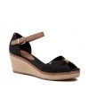 Femme Espadrilles TOMMY HILFIGER - Iconic Elba Sandal FW0FW00906 Black 990 Noir -Tommy Hilfiger Soldes 0000199118616 1