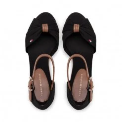 Femme Espadrilles TOMMY HILFIGER - Iconic Elba Sandal FW0FW00906 Black 990 Noir -Tommy Hilfiger Soldes 0000199118616 6