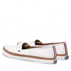 Femme Tennis TOMMY HILFIGER - Iconic Kesha Slip On FW0FW01656 Whisper White 121 Blanc -Tommy Hilfiger Soldes 0000200150673 07 mf 1