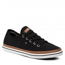 Femme Tennis TOMMY HILFIGER - Iconic Kesha Sneaker FW0FW02823 Black 990 Noir