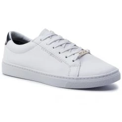 Femme Sneakers TOMMY HILFIGER - Essential Sneaker FW0FW03682 Rwb 020 Blanc