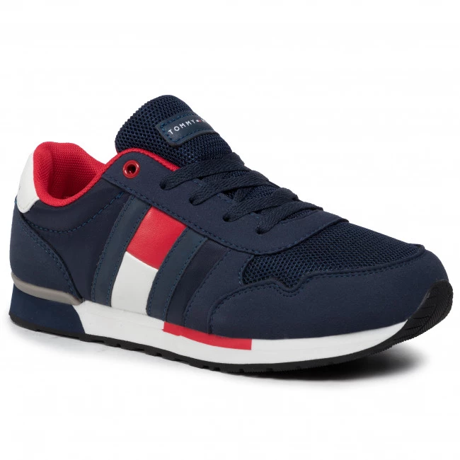 Femme Sneakers TOMMY HILFIGER - Low Cut Lace-Up Sneaker T3B4-30482-0732800 Blue 800 Bleu Marine 3 Femme Sneakers TOMMY HILFIGER - Low Cut Lace-Up Sneaker T3B4-30482-0732800 Blue 800 Bleu Marine