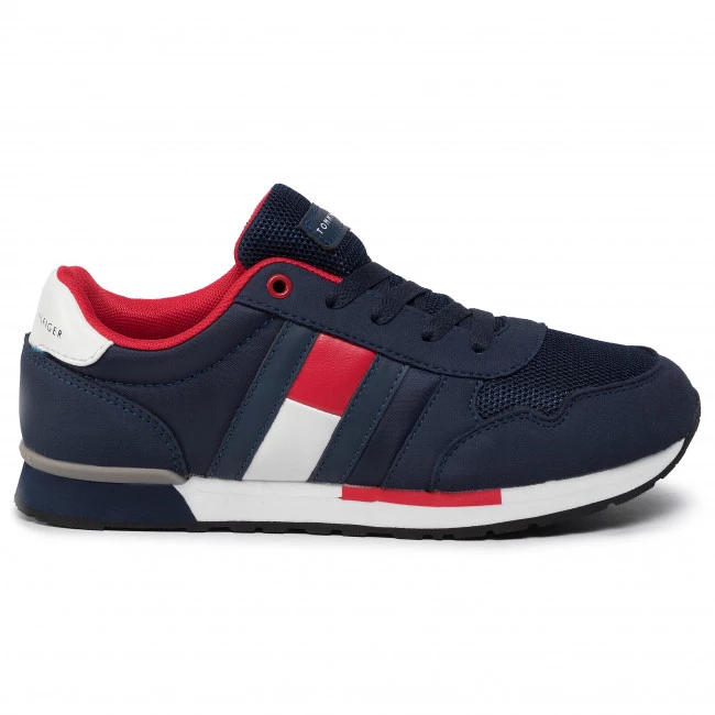Femme Sneakers TOMMY HILFIGER - Low Cut Lace-Up Sneaker T3B4-30482-0732800 Blue 800 Bleu Marine 4 Femme Sneakers TOMMY HILFIGER - Low Cut Lace-Up Sneaker T3B4-30482-0732800 Blue 800 Bleu Marine – Image 2