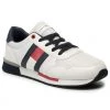 Femme Sneakers TOMMY HILFIGER - Low Cut Lace-Up Sneaker T3B4-30483-0733 White/Blue X336 Blanc -Tommy Hilfiger Soldes 0000206245045 01 ks