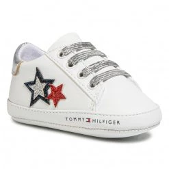 Enfant Chaussures Basses Tommy Hilfiger - Lace Up T0A4-30594-0886 White/Blue/red Y003 Blanc
