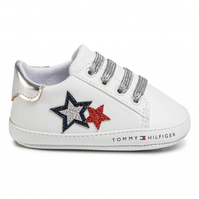 Enfant Chaussures Basses Tommy Hilfiger - Lace Up T0A4-30594-0886 White/Blue/red Y003 Blanc 4 Enfant Chaussures Basses Tommy Hilfiger - Lace Up T0A4-30594-0886 White/Blue/red Y003 Blanc – Image 2