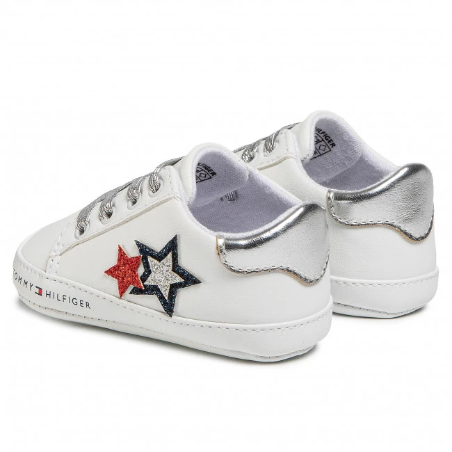 Enfant Chaussures Basses Tommy Hilfiger - Lace Up T0A4-30594-0886 White/Blue/red Y003 Blanc 5 Enfant Chaussures Basses Tommy Hilfiger - Lace Up T0A4-30594-0886 White/Blue/red Y003 Blanc – Image 3