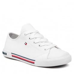 Enfant Sneakers Tommy Hilfiger - Low Cut Lace Up Sneaker T3X4-30692-0890 S White 100 Blanc
