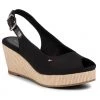 Femme Espadrilles TOMMY HILFIGER - Iconic Elba Sling Back Wedge FW0FW04788 Black BDS Noir -Tommy Hilfiger Soldes 0000206816825 01 ks
