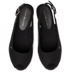 Femme Espadrilles TOMMY HILFIGER - Iconic Elba Sling Back Wedge FW0FW04788 Black BDS Noir -Tommy Hilfiger Soldes 0000206816825 04 ks