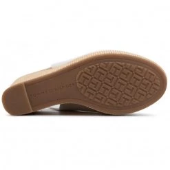 Femme Espadrilles TOMMY HILFIGER - Iconic Elena Sling Back Wedge FW0FW04789 Ivory YBI Blanc -Tommy Hilfiger Soldes 0000206816863 07 pa