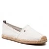 Femme Espadrilles TOMMY HILFIGER - Basic Tommy Flat Espadrille FW0FW04827 Ivory YBI Blanc -Tommy Hilfiger Soldes 0000206816894 1 2