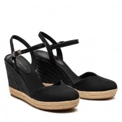 Femme Espadrilles TOMMY HILFIGER - Basic Closed Toe High Wedge FW0FW04786 Black BDS Noir -Tommy Hilfiger Soldes 0000206817075 05 nnc