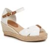 Femme Espadrilles TOMMY HILFIGER - Basic Opened Toe Mid Wedge FW0FW04785 Ivory YBI Blanc -Tommy Hilfiger Soldes 0000206836977 01 mg