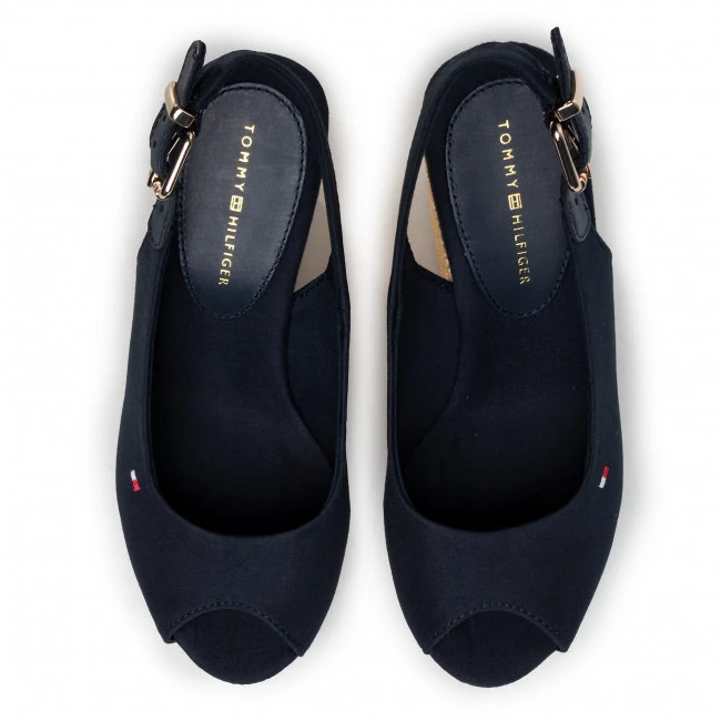 Femme Espadrilles TOMMY HILFIGER - Iconic Elena Sling Back Wedge FW0FW04789 Desert Sky DW5 Bleu Marine 8 Femme Espadrilles TOMMY HILFIGER - Iconic Elena Sling Back Wedge FW0FW04789 Desert Sky DW5 Bleu Marine – Image 6