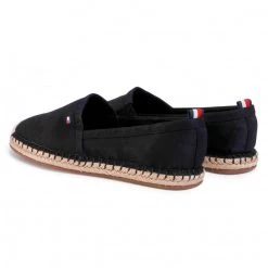 Femme Espadrilles TOMMY HILFIGER - Basic Tommy Flat Espadrille FW0FW04827 Black BDS Noir -Tommy Hilfiger Soldes 0000206837080 3