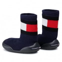 Enfant Chaussons TOMMY HILFIGER - Slipper T1B0-30972-1072 Blue 800 Bleu Marine -Tommy Hilfiger Soldes 0000207262393 06 rz