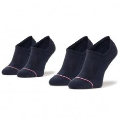 Accessoires Lot De 2 Paires De Chaussettes Basses Homme Tommy Hilfiger - 100001095 Dark Navy 322 Bleu Marine