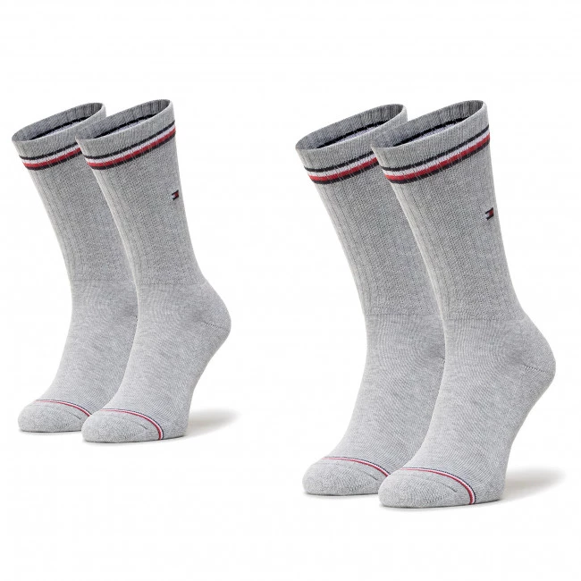 Accessoires Lot De 2 Paires De Chaussettes Hautes Unisexe Tommy Hilfiger - 100001096 Tommy Original 085 Gris 3 Accessoires Lot De 2 Paires De Chaussettes Hautes Unisexe Tommy Hilfiger - 100001096 Tommy Original 085 Gris
