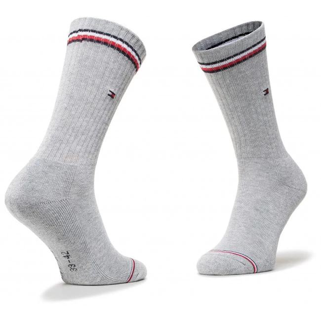 Accessoires Lot De 2 Paires De Chaussettes Hautes Unisexe Tommy Hilfiger - 100001096 Tommy Original 085 Gris 4 Accessoires Lot De 2 Paires De Chaussettes Hautes Unisexe Tommy Hilfiger - 100001096 Tommy Original 085 Gris – Image 2