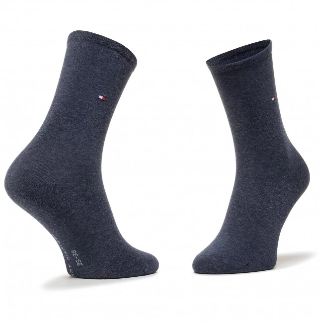 Accessoires Lot De 2 Paires De Chaussettes Hautes Unisexe Tommy Hilfiger - 100001494 Jeans 004 Bleu Marine 4 Accessoires Lot De 2 Paires De Chaussettes Hautes Unisexe Tommy Hilfiger - 100001494 Jeans 004 Bleu Marine – Image 2