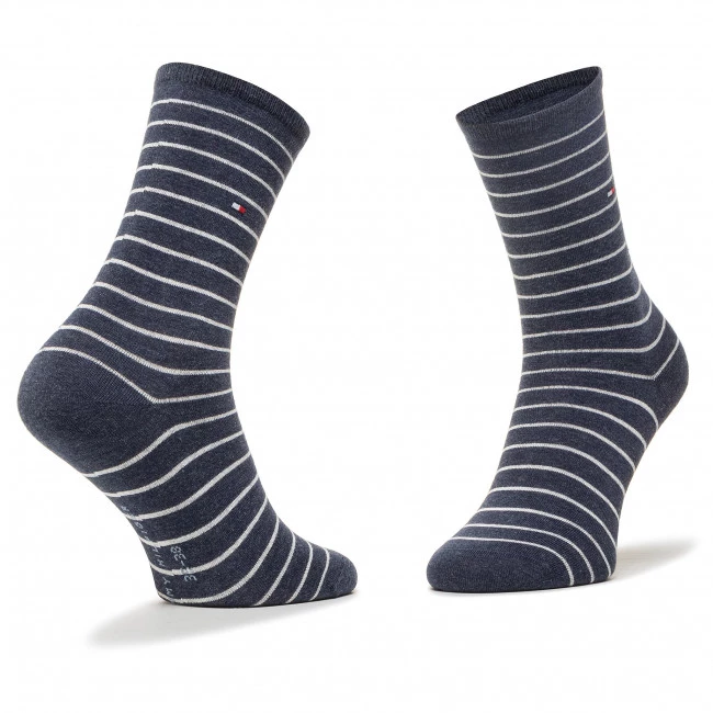 Accessoires Lot De 2 Paires De Chaussettes Hautes Unisexe Tommy Hilfiger - 100001494 Jeans 004 Bleu Marine 5 Accessoires Lot De 2 Paires De Chaussettes Hautes Unisexe Tommy Hilfiger - 100001494 Jeans 004 Bleu Marine – Image 3