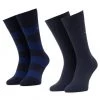 Accessoires Lot De 2 Paires De Chaussettes Hautes Homme TOMMY HILFIGER - 342021001 Blue 054 Bleu Marine
