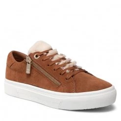 Femme Sneakers TOMMY HILFIGER - Suede Warmlined Th Sneaker FW0FW05363 Natural Cognac GTU Marron