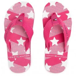 Enfant Tongs TOMMY HILFIGER - Stars Print Flip Flop T3A0-30882-0058 M Fuchsia 313 Rose -Tommy Hilfiger Soldes 0000207920927 06 ki
