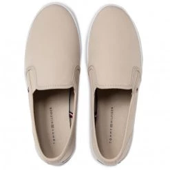 Femme Tennis TOMMY HILFIGER - Essential Nautical Slip On FW0FW05535 Classic Beige ACI Beige -Tommy Hilfiger Soldes 0000208139540 07 yt