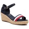 Femme Espadrilles TOMMY HILFIGER - Shimmery Ribbon Mid Wedge Sandal FW0FW05614 Desert Sky DW5 Bleu Marine -Tommy Hilfiger Soldes 0000208140560 01 ki
