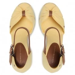 Femme Espadrilles TOMMY HILFIGER - Basic Opened Toe High Wedge FW0FW04784 Delicate Yellow ZFF Jaune -Tommy Hilfiger Soldes 0000208151313 06 rz