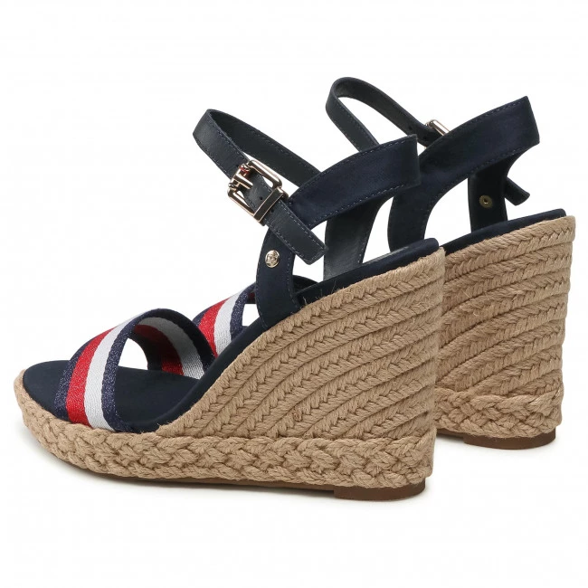 Femme Espadrilles TOMMY HILFIGER - Shimmery Ribon High Wedge FW0FW05590 Desert Sky DW5 Bleu Marine 5 Femme Espadrilles TOMMY HILFIGER - Shimmery Ribon High Wedge FW0FW05590 Desert Sky DW5 Bleu Marine – Image 3
