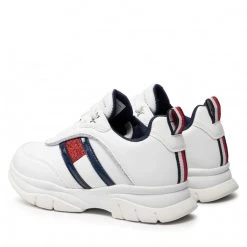 Enfant Sneakers TOMMY HILFIGER - Low Cut Lace-Up Sneaker T3A4-31180-1023 M White 100 Blanc 10 Enfant Sneakers TOMMY HILFIGER - Low Cut Lace-Up Sneaker T3A4-31180-1023 M White 100 Blanc -Tommy Hilfiger Soldes 0000208507745 02 mk 1