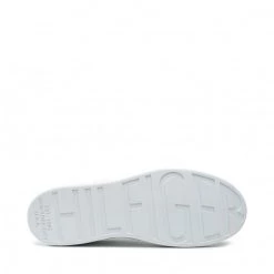 Homme Sneakers TOMMY HILFIGER - Cupsole Court Stripes Knit Mix FM0FM03606 White YBR Blanc -Tommy Hilfiger Soldes 0000208567299 05 pl