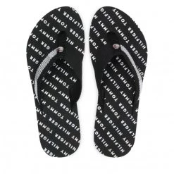 Femme Tongs TOMMY HILFIGER - Th Slide Flag Flip Flop FW0FW05820 Black BDS Noir -Tommy Hilfiger Soldes 0000208568418 06 rz 1