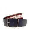 Accessoires Ceinture Femme TOMMY HILFIGER - Th Square Buckle Webbing 4.5 AW0AW10563 DW5 Bleu Marine, Multicolore -Tommy Hilfiger Soldes 0000208570145 02 wj