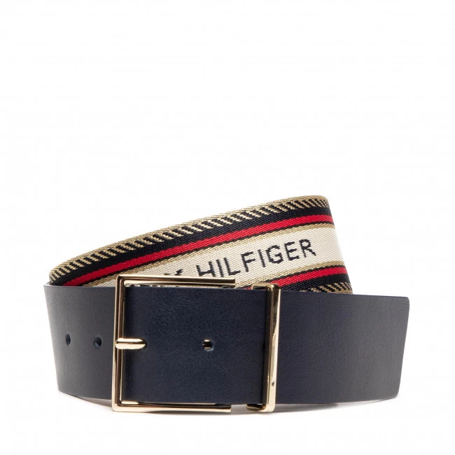 Accessoires Ceinture Femme TOMMY HILFIGER - Th Square Buckle Webbing 4.5 AW0AW10563 DW5 Bleu Marine, Multicolore 3 Accessoires Ceinture Femme TOMMY HILFIGER - Th Square Buckle Webbing 4.5 AW0AW10563 DW5 Bleu Marine, Multicolore