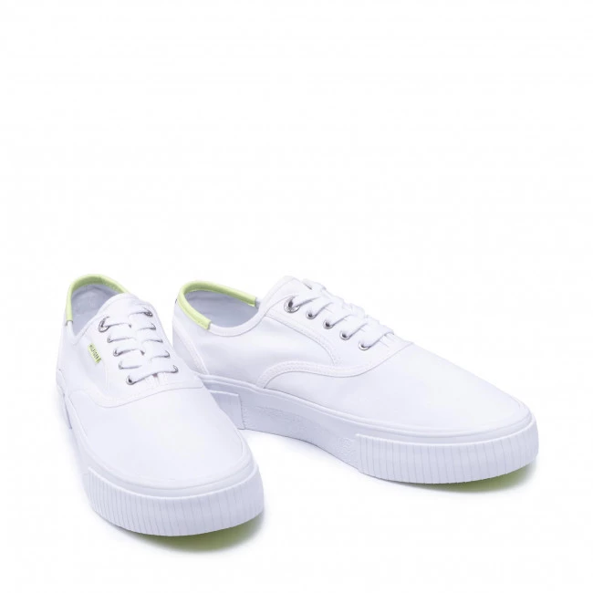 Homme Tennis TOMMY HILFIGER - Elevated Seasonal Neon Vulc FM0FM03617 White YBR Blanc 7 Homme Tennis TOMMY HILFIGER - Elevated Seasonal Neon Vulc FM0FM03617 White YBR Blanc – Image 5