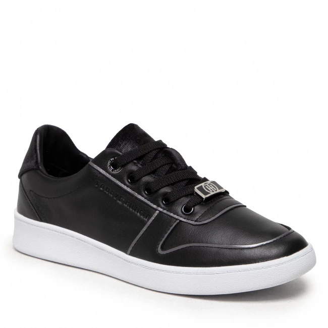 Femme Sneakers TOMMY HILFIGER - Premium Court Sneaker FW0FW05920 Black BDS Noir 3 Femme Sneakers TOMMY HILFIGER - Premium Court Sneaker FW0FW05920 Black BDS Noir