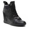 Femme Sneakers TOMMY HILFIGER - Metallic Pop Sneaker Wedge FW0FW06118 Black BDS Noir
