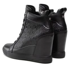 Femme Sneakers TOMMY HILFIGER - Metallic Pop Sneaker Wedge FW0FW06118 Black BDS Noir -Tommy Hilfiger Soldes 0000208903189 02 ki 1