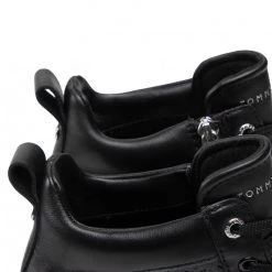 Femme Sneakers TOMMY HILFIGER - Metallic Pop Sneaker Wedge FW0FW06118 Black BDS Noir -Tommy Hilfiger Soldes 0000208903189 07 ki 1