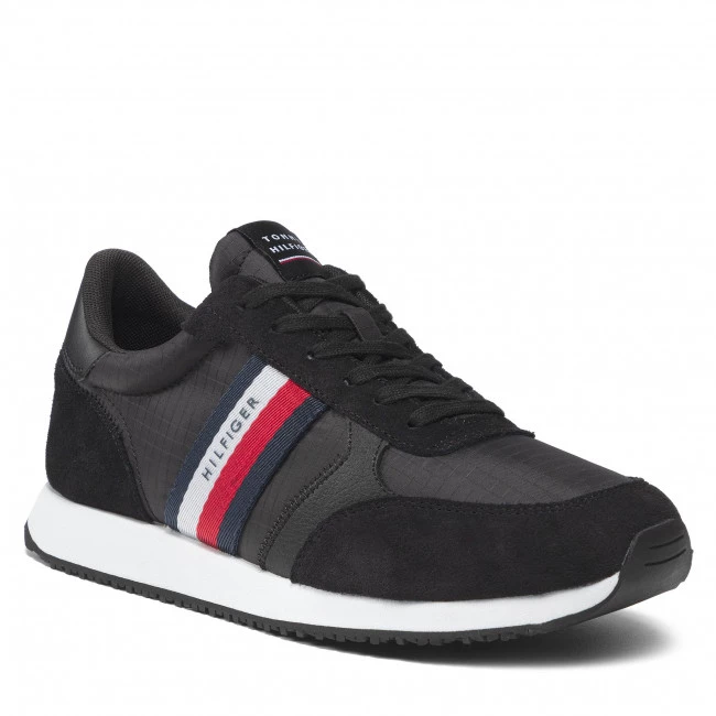 Homme Sneakers Tommy Hilfiger - Runner Lo Mix Ripstop FM0FM03737 Black BDS Noir 3 Homme Sneakers Tommy Hilfiger - Runner Lo Mix Ripstop FM0FM03737 Black BDS Noir