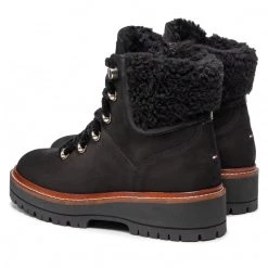Femme Bottes De Randonnée TOMMY HILFIGER - Th Outdoor Flat Boot FW0FW05944 Black BDS Noir -Tommy Hilfiger Soldes 0000208905121 02 mf