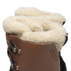 Femme Bottines TOMMY HILFIGER - Warmlined High Heel Outdoor Boot FW0FW06009 Natural Cognac GTU Marron, Noir -Tommy Hilfiger Soldes 0000208906753 03 pa