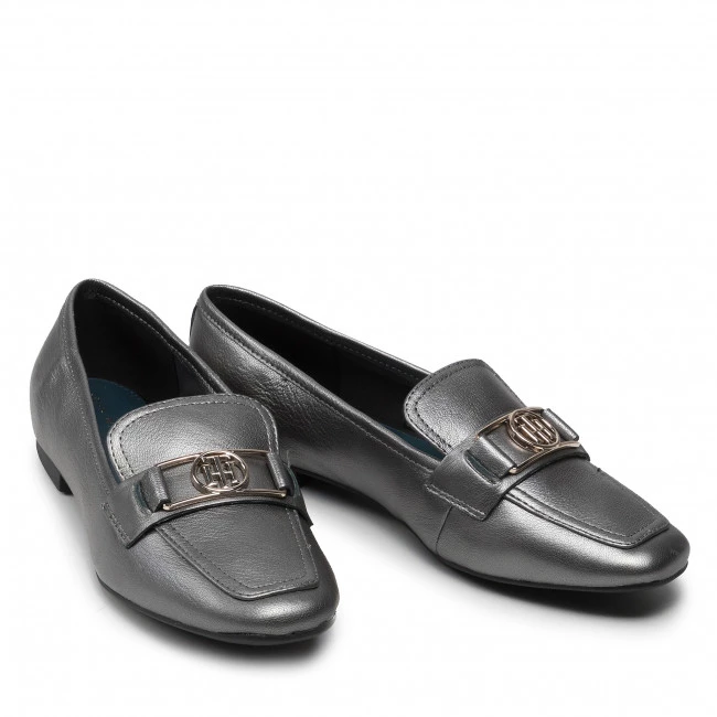 Femme Loafers TOMMY HILFIGER - Th Festive Essential Loafer FW0FW06124 Silver 0IN Argent 7 Femme Loafers TOMMY HILFIGER - Th Festive Essential Loafer FW0FW06124 Silver 0IN Argent – Image 5
